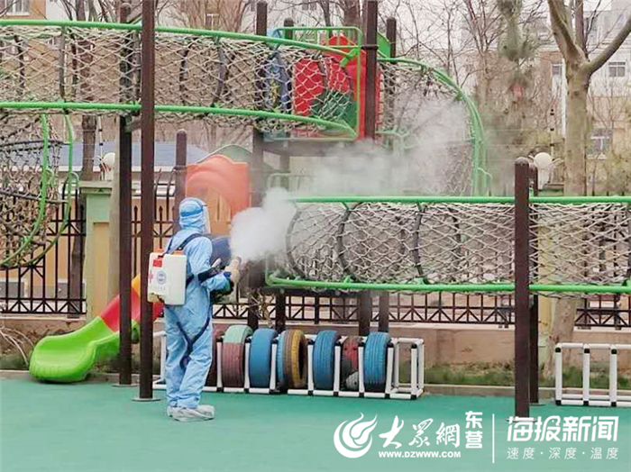 廣饒縣廣饒街道錦湖幼兒園持續(xù)開展疫情防控消毒工作
